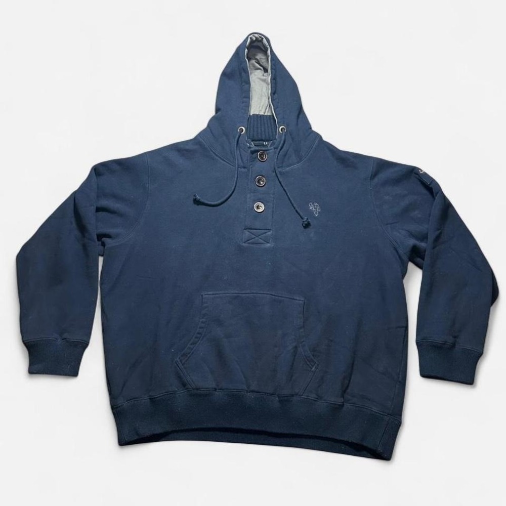 Hunt Bum Navy Blue Quarter Zip Lined Jacket Hunting Outdoor Size 2XL